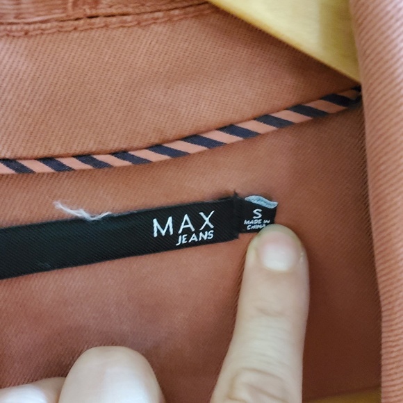 Long dusty pink string jacket sz S - Picture 4 of 8